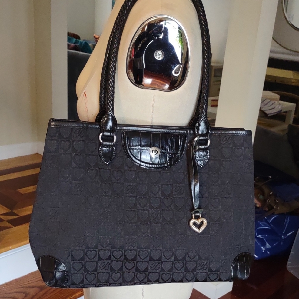 Brighton Black Hearts Satchel Bag